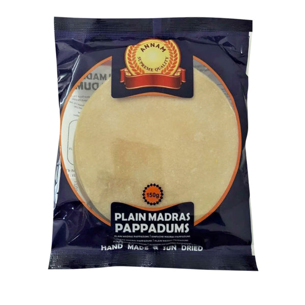 Annam Plain Madras Pappadums 150g
