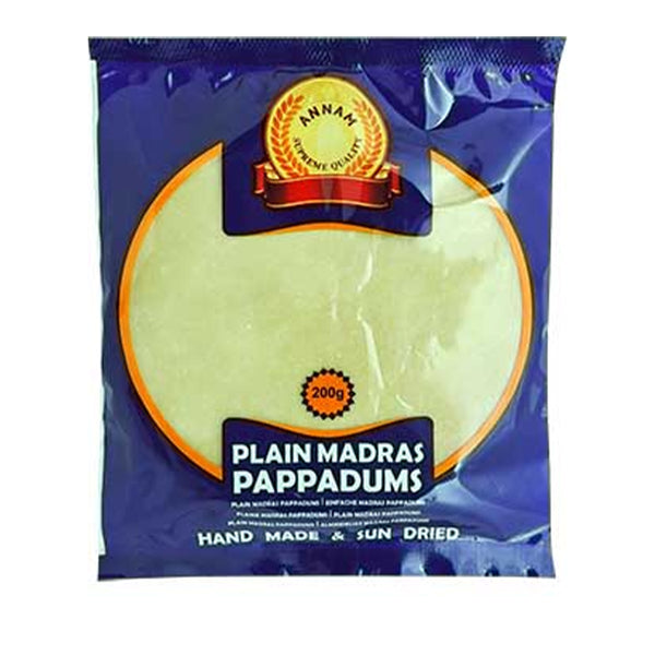 Annam Plain Madras Pappadums 200g