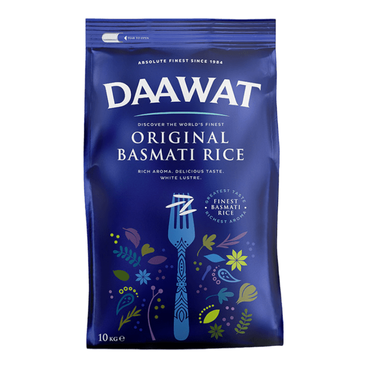 Daawat Basmati Original Rice 10kg (Blue Bag)