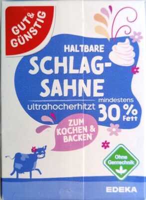 Haltbare Schlag Sahne 30% Fett — 200 ml (UHT)